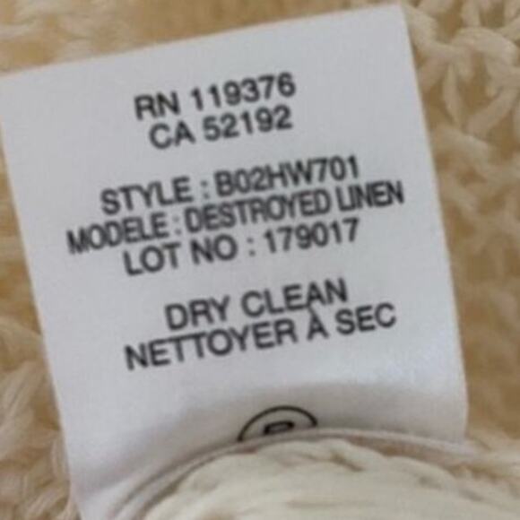 Helmut Lang Ivory Destroyed Artisanal Hollow Knit Linen Cap Sleeve Sweater - Picture 8 of 13